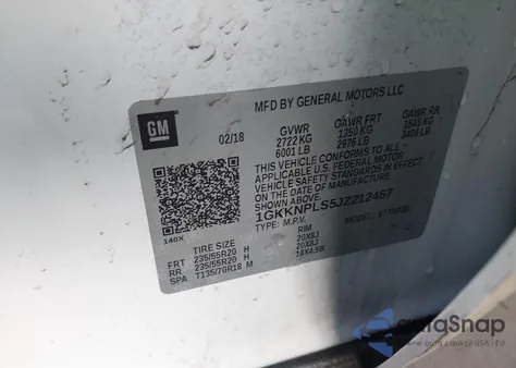 2018 GMC Acadia Denali из США, поврежденный, VIN 1GKKNPLS5JZ212457